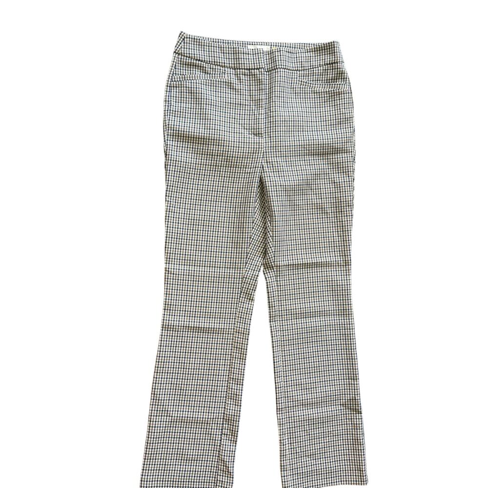 Anthropologie Maeve Plaid Crop Kick Flare Dress Pants Women’s Size 0 NWOT